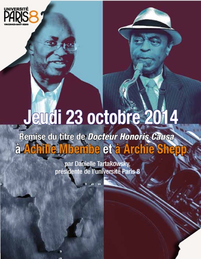 Achille Mbembe et Archie Shepp honorés à Paris.